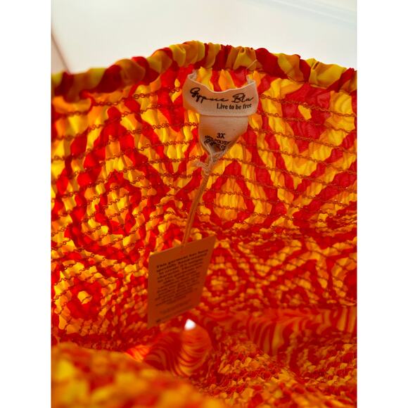 Gypsie Blu Orange Halter Dress NWT Size 3X - Picture 6 of 6